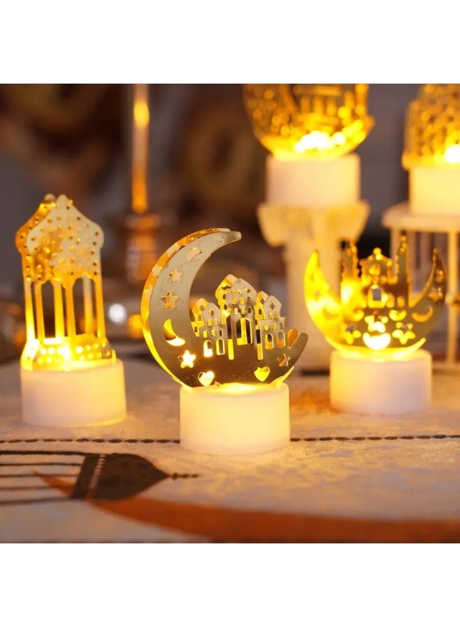 Holiday Led Lights, Iron Moon And Star String Lights, Castle Led Decorative Lights - 6-Piece Set - Image 3